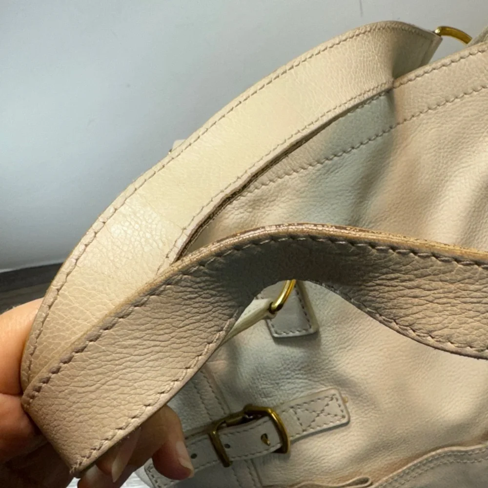 Authentic YSL Cream Tote Bag